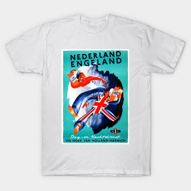 Vintage Travel Poster the Netherlands Nederland Engeland T-Shirt by vintagetreasure